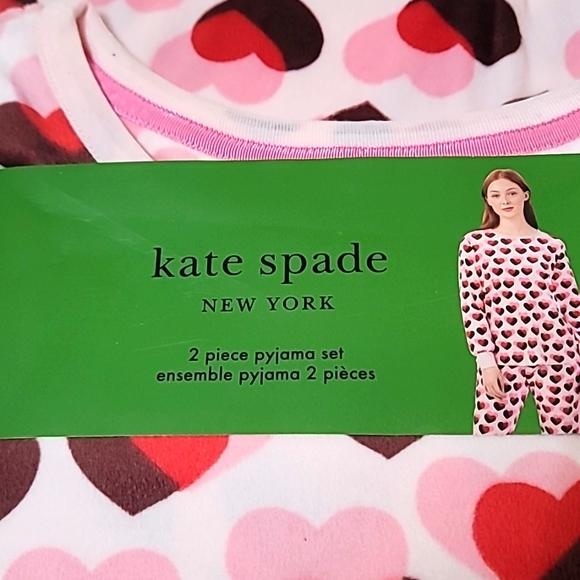 Kate Spade Women's 2 piece pajama set, Hearts - Picture 2 of 4